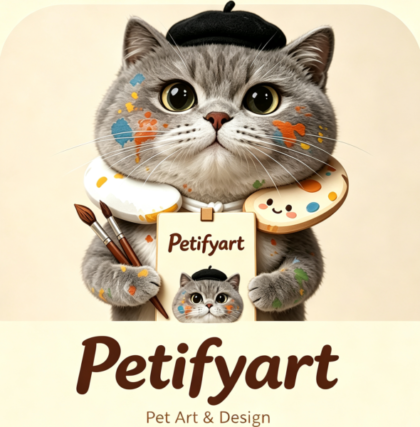 petifyart brand logo, pet art design