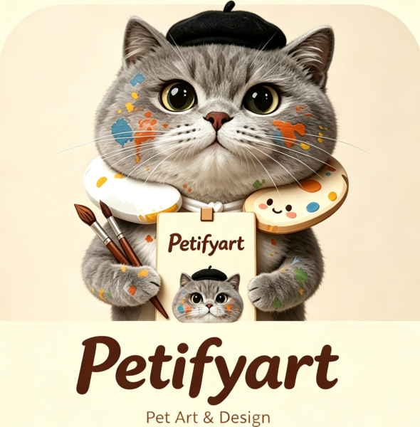 petifyart brand logo, pet art design