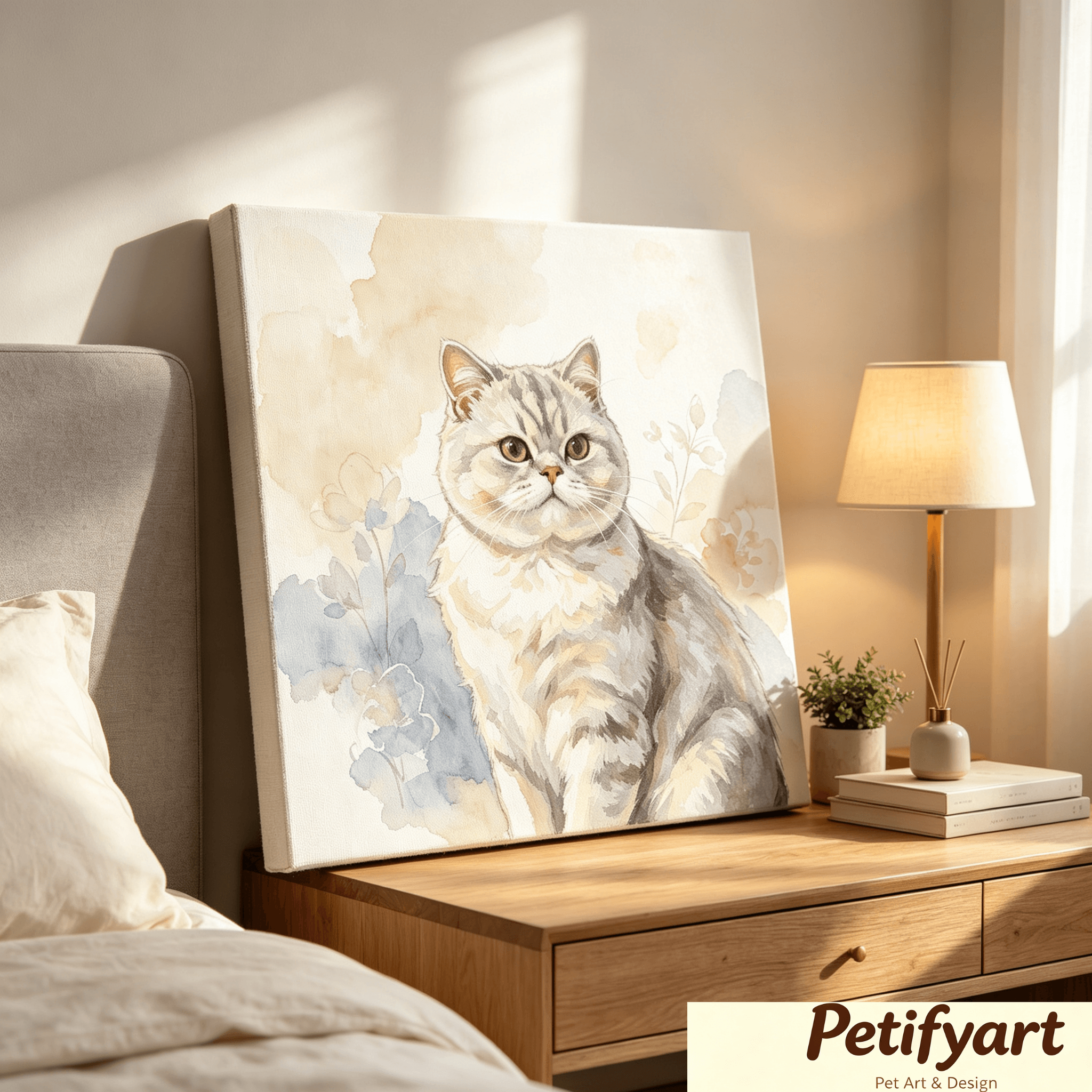 Home custom‑cream‑aesthetic‑soft‑watercolor‑cat‑portrait‑wall‑art‑unframed.jpg22