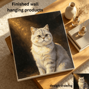 custom rembrandt‑inspired chiaroscuro dog portrait, dark light oil‑style pet canvas wall art, unframed