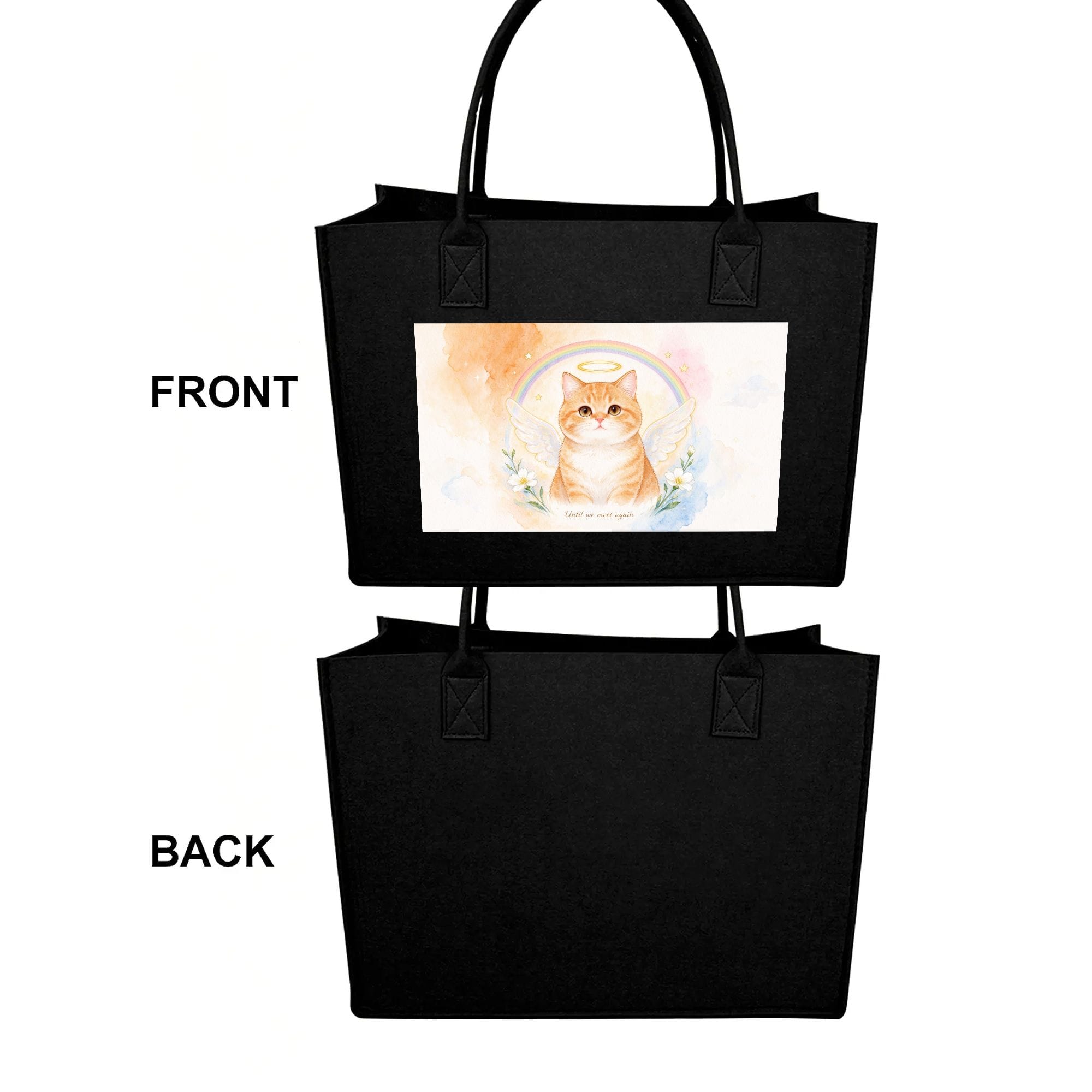 pet memorial rainbow bridge cat watercolor felt tote bag.png 2 pet memorial rainbow bridge cat watercolor felt tote bag.png 2