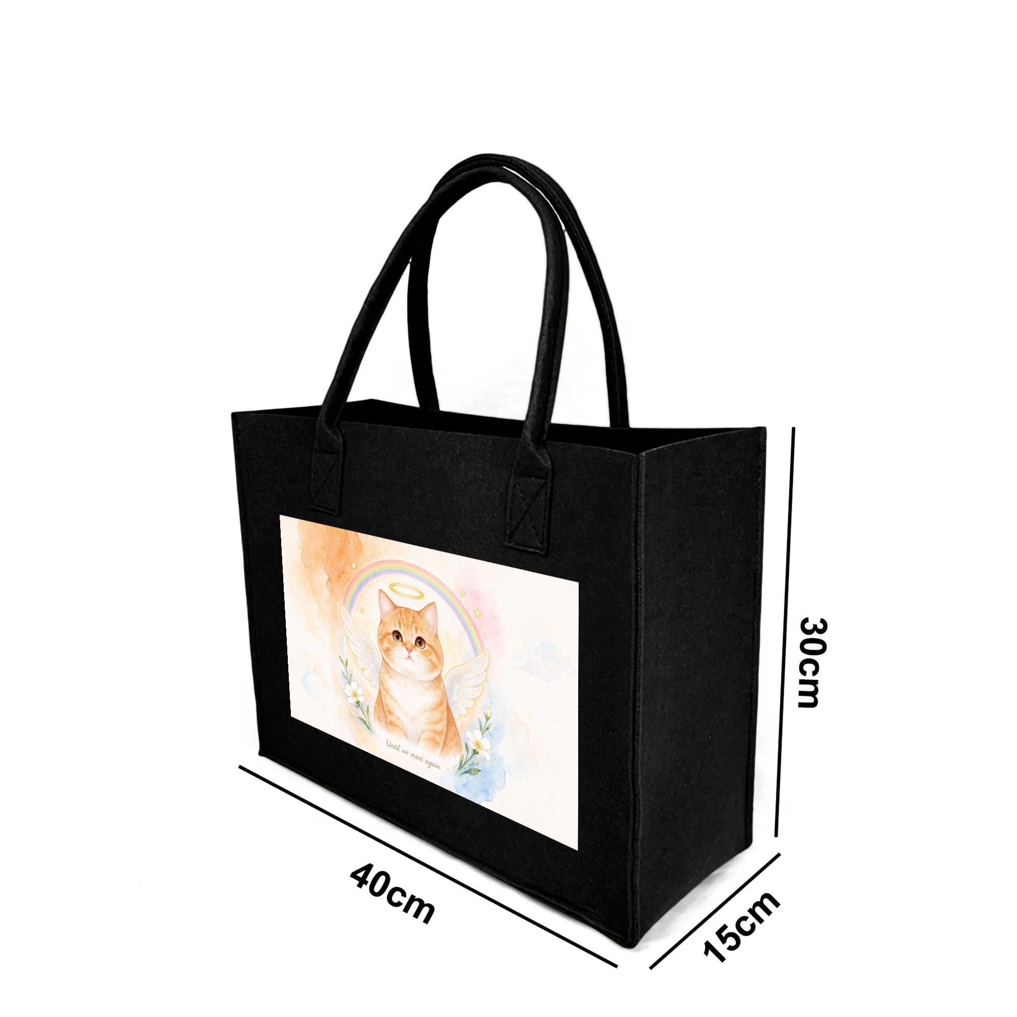 pet memorial rainbow bridge cat watercolor felt tote bag.png 4 pet memorial rainbow bridge cat watercolor felt tote bag.png 4