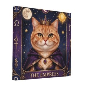 custom tarot pet portrait canvas art the empress cat dog wall decor.jpg1