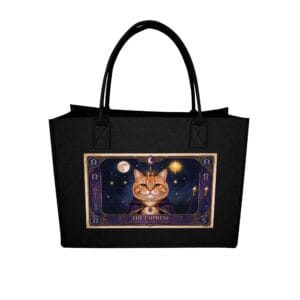 the empress tarot orange cat felt tote bag vintage tarot art.png 1
