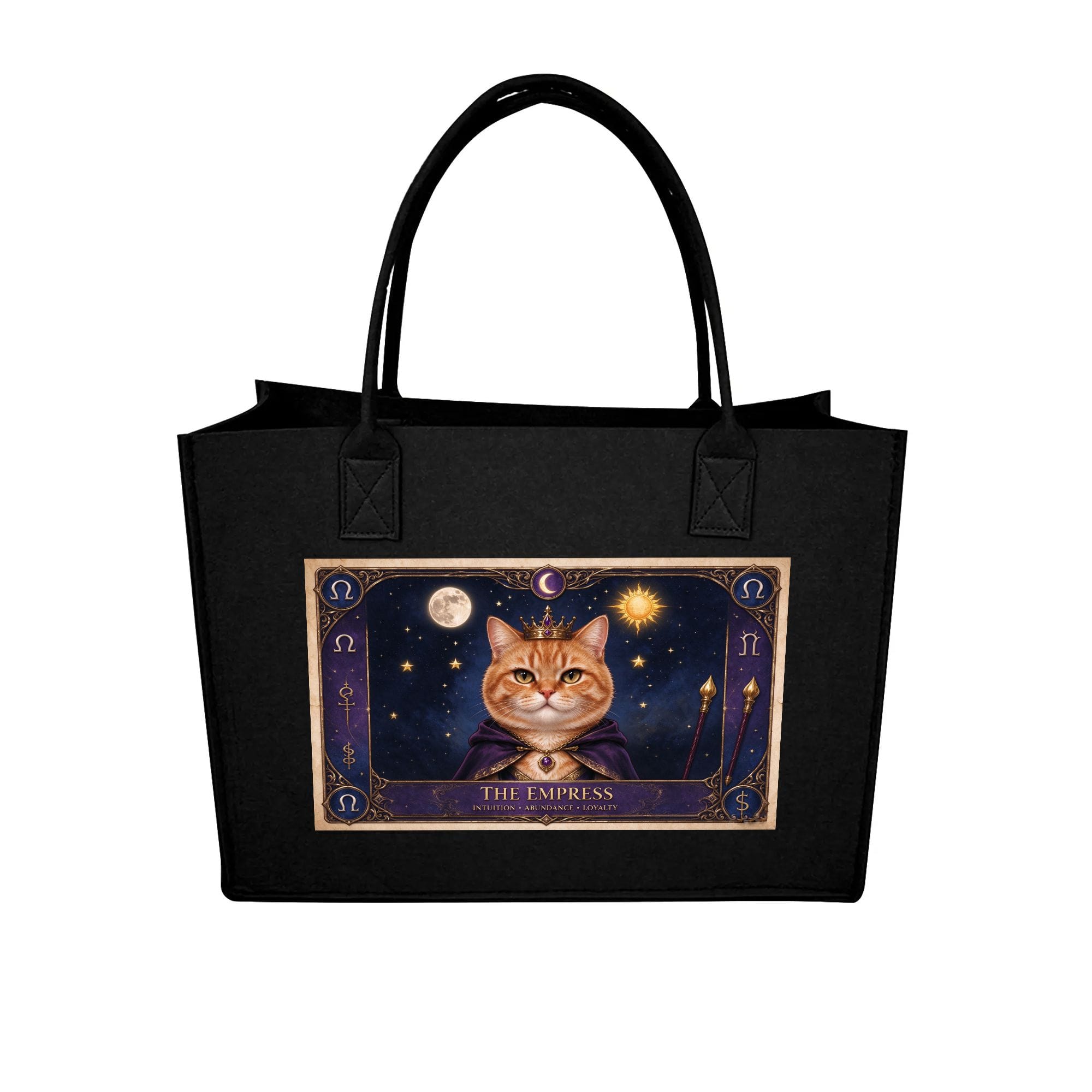 the empress tarot orange cat felt tote bag vintage tarot art.png 1 the empress tarot orange cat felt tote bag vintage tarot art.png 1