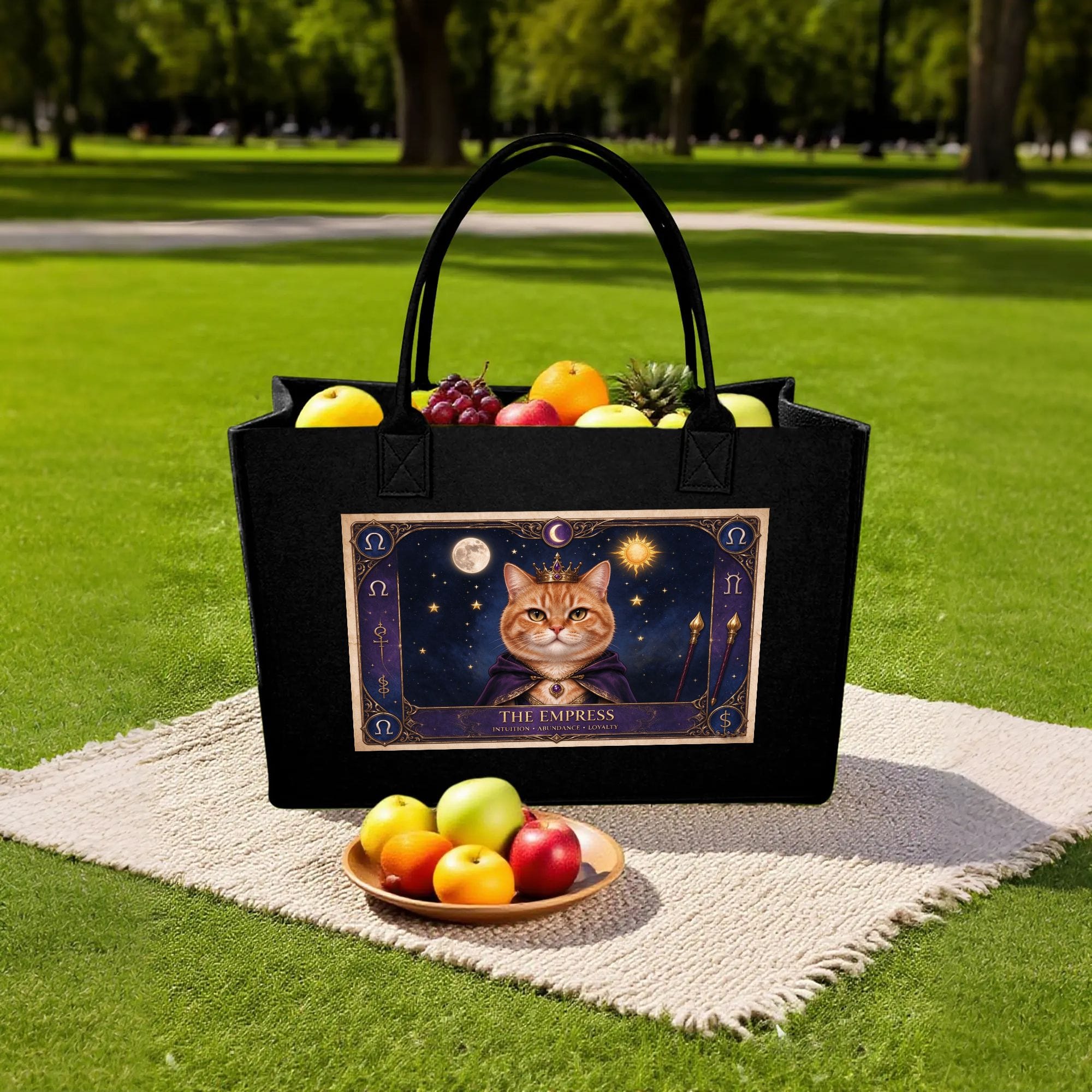 the empress tarot orange cat felt tote bag vintage tarot art.png 5 the empress tarot orange cat felt tote bag vintage tarot art.png 5