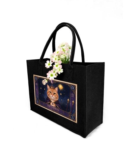 About the empress tarot orange cat felt tote bag vintage tarot art.png 3